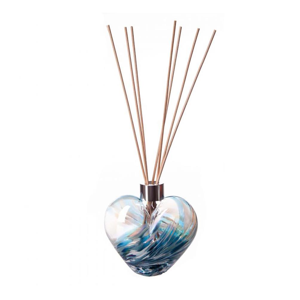 Amelia Art Glass Turquoise & White Heart Reed Diffuser £15.74